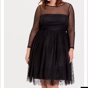 Brand New Torrid Black Lace Dress